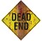 The Costume Center 26" Black and Yellow "DEAD END" Halloween Square Wall Sign